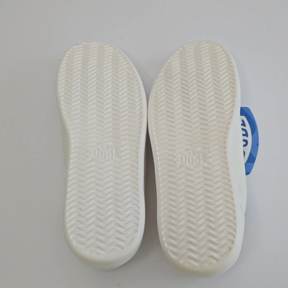 NWT Hey Dude Cody M Canvas White Lace Up Shoes Sneakers Size 9 - Picture 11 of 15